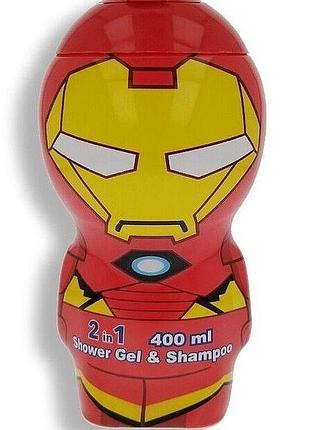 Iron man shower gel & shampoo 2d гель для душу & шампунь air-val international 400 мл
