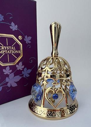 Фігурка зі стразами swarovski дзвіночок 7 см 1602450