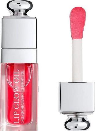 Dior lip glow oil живильна сяюча олійка для губ №015 cherry (франція)