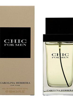 Туалетна вода chic for men carolina herrera 10 мл (розпив спрей)