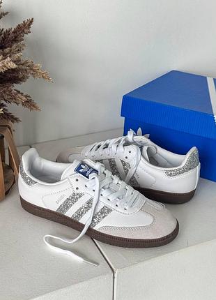 Кросівки adidas samba glitter silver