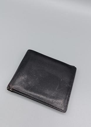 Оригинальный мужской кожаный классический кошелек gucci с номером