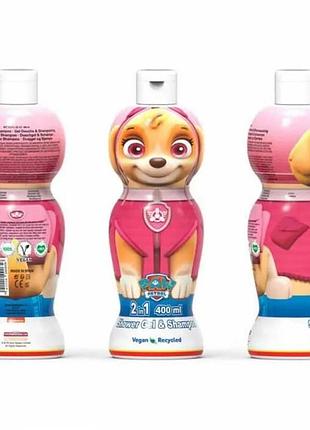 Paw patrol shower gel & shampoo 2d гель для душу & шампунь air-val international 400 мл