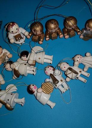 Деревянные новогодние игрушки, ручная раскраска