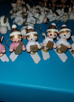 Деревянные новогодние игрушки, ручная раскраска