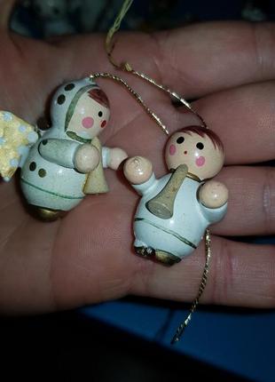 Деревянные новогодние игрушки, ручная раскраска