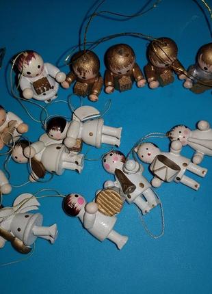 Деревянные новогодние игрушки, ручная раскраска