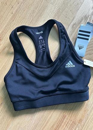 Спортивний топ жіночий adidas techfit чорний xs