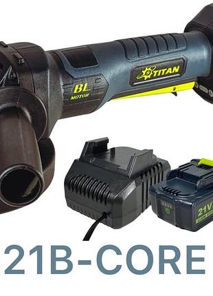 Акумулятор шліфувальний кут titan pag521b-core set2 brushless