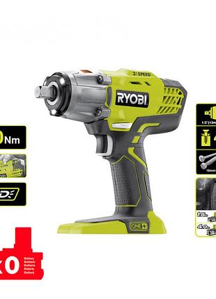 Гайковерт ударный аккумуляторный ryobi r18iw3-0 one+