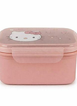 Ланч-бокс пластиковый 18×13×9см bn-813 розовый с принтом top shop ua_