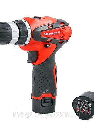 Шуруповерт аккумуляторный sakuma sd1203c+