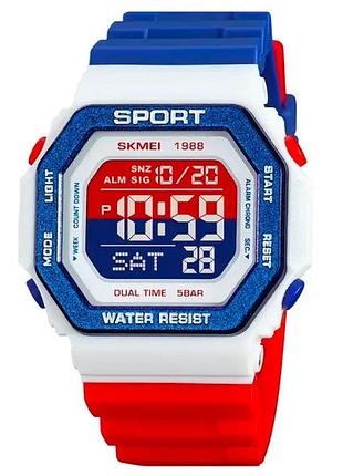 Мужские спортивные электронные часы skmei 1988 red_blue