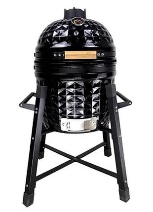 Керамический гриль kamado au-15 diamond (black and red)
