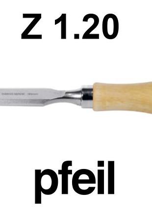 Стамеска долото pfeil плоске з дерев'яною рукояттю з кільцем, 20 mm z 1.20