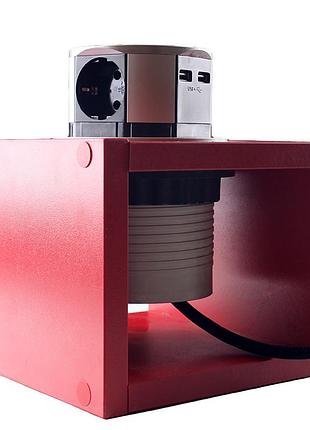 Компактная мебельная розетка (горизонтальная) 3х16 а, 2хusb 2,4 а ip40