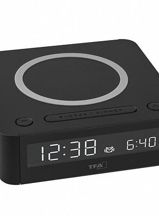 Годинник з бездротовою зарядкою (стандарт qi) і usb tfa "easy-charge wireless" 60203001