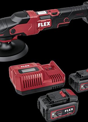 Аккумуляторная роторная полировальная машина flex 18 в pe 150 18-ec set