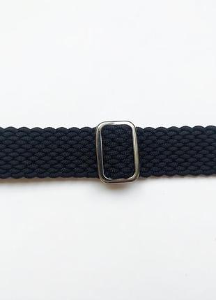 Плетеный браслет для apple watch 42 мм — черный
