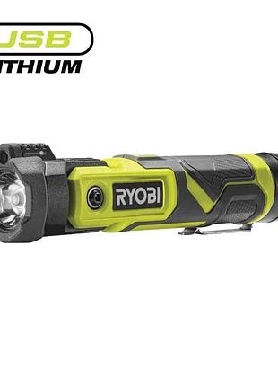 Фонарик аккмуляторный ryobi 4v поворотный, люмен 640, без аккумулятора и кабеля для зарядки