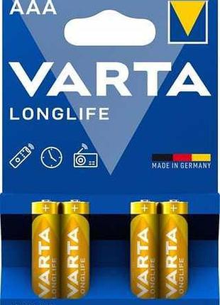 Батарейка varta longlife lr3 блістер 4 шт ft