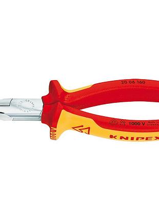Плоскогубцы диэлектрические с гладкими губками knipex 20 06 160