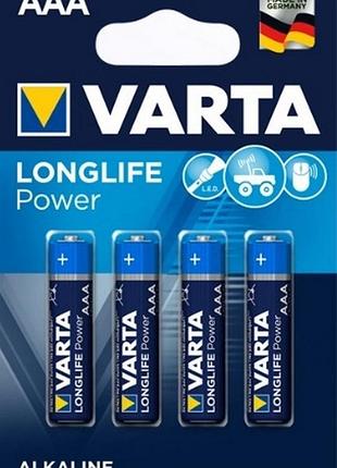 Батарейка varta longlife power lr3 блістер 4 шт ft