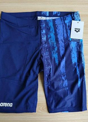 Мужские плавки боксеры джамеры arena m team painted stripes jammer navy-multi turquoise