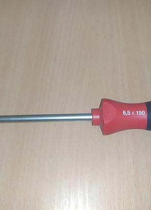 Отвертка ударная прямой шлиц wiha softfinish sl 6,5х125