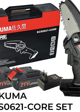 Акумуляторна ланцюгова пила sakuma scs0621-core set