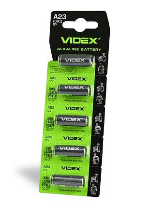 Батарейка лужна videx a23/e23a 12v alkaline, міні батарейка для пультів і сигналізацій, 5 шт в блістері ft