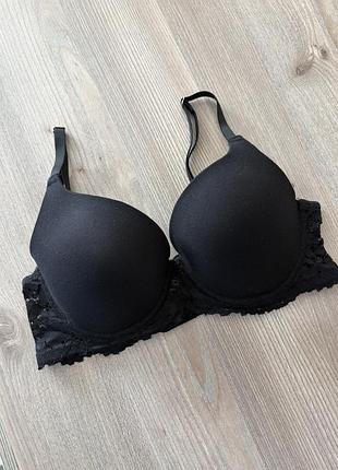 Чорний класичний бюстгальтер з мереживом primark