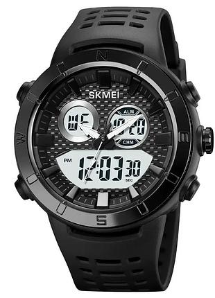 Часы skmei 2014bkwt - мужские спортивные цифровые часы, тактический, водонепроницаемые 5 atm