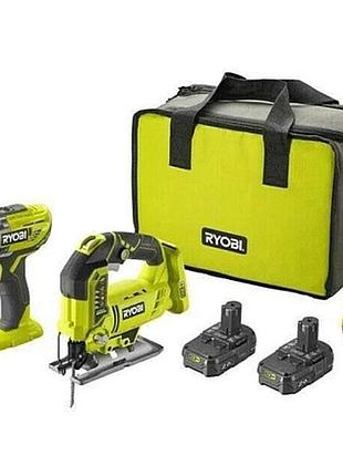 Набор аккумуляторного инструмента ryobi one+ r18ddjs-220s
