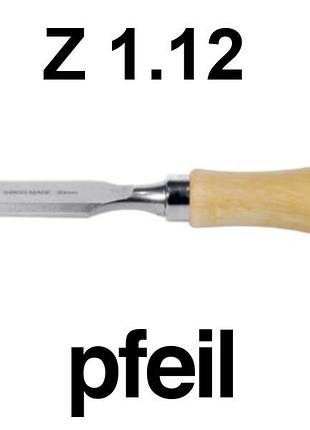 Стамеска долото pfeil плоске з дерев'яною рукояттю з кільцем, 12 mm z 1.12