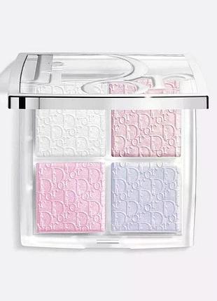 Палітра з рум'ян і хайлайтера dior backstage glow maximizer palette 001 universal glow 10g 002 frosted opal glow