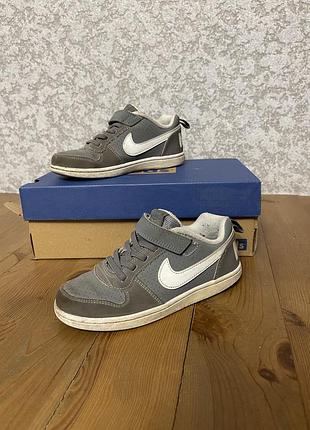 Кросівки/кеди хлопчачі nike сірі на липучках, розмір 31