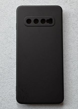 Samsung galaxy s10 чохол wave colorful case black (tpu) силіконовий протиударний чорний накладка панель бампер
