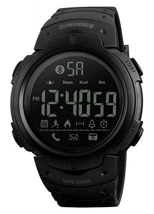 Спортивные смарт-часы skmei 1301bk,черные, спортивные, bluetooth smart watch ft