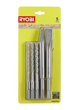Свердла та долота sds+ (5 шт.) ryobi raksp05