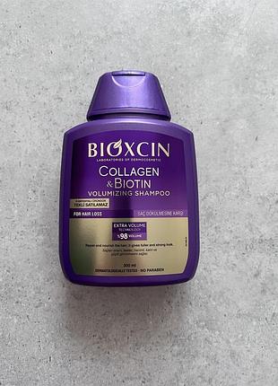 Шампунь для волосся bioxcin collagen and biotin 300 мл зміцнення та густота волосся