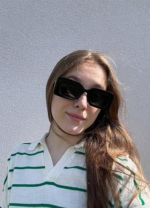 Прямоугольные солнцезащитные очки черный (20к030)