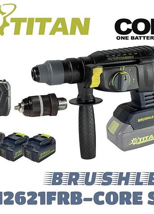 Акумуляторний перфоратор titan prh2621frb-core set2