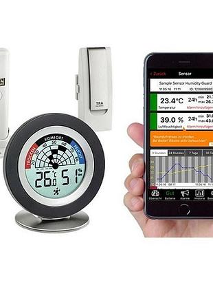 Термогигрометр для смартфона tfa weatherhub cosy radar 31400802