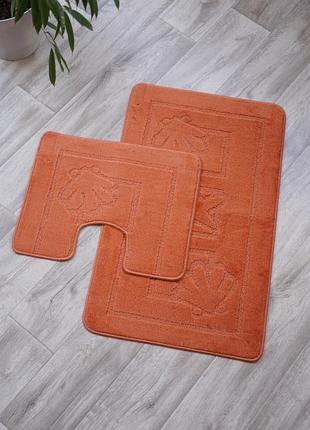 Комплект у ванну 60*100 та 60*50см оранж 0722