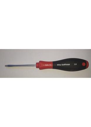 Отвертка плоская wiha-softfinish 3.5*75