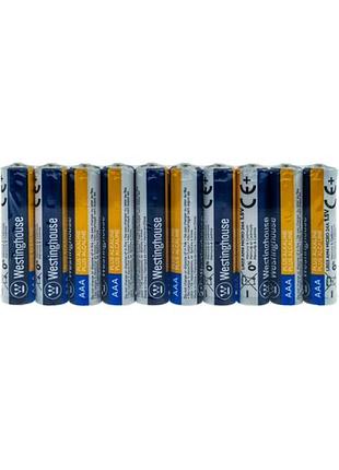Батарейки westinghouse standard alkaline aaa lr03 1.5v, щелочные, 10 шт в shrink-упаковке ft