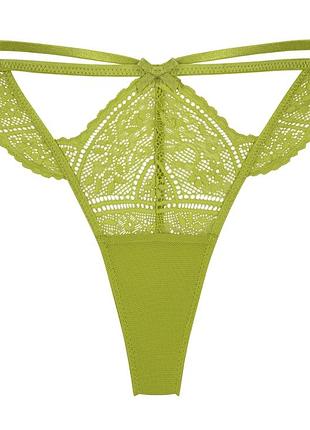 Брендовые тонкие кружевные трусики стринги размера 14/l-xl