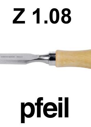 Стамеска долото pfeil плоске з дерев'яною рукояттю з кільцем, 8 мм z 1.08