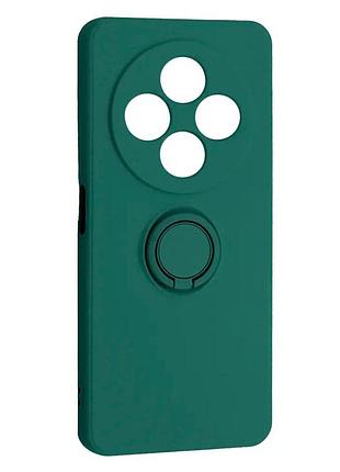 Чехол fiji holder ring для xiaomi redmi 14c бампер с кольцом подставкой dark green